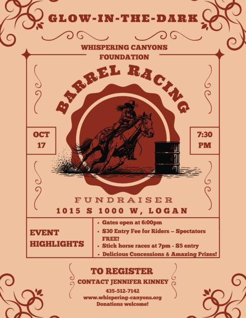 Glow-in-the-dark Barrel Racing